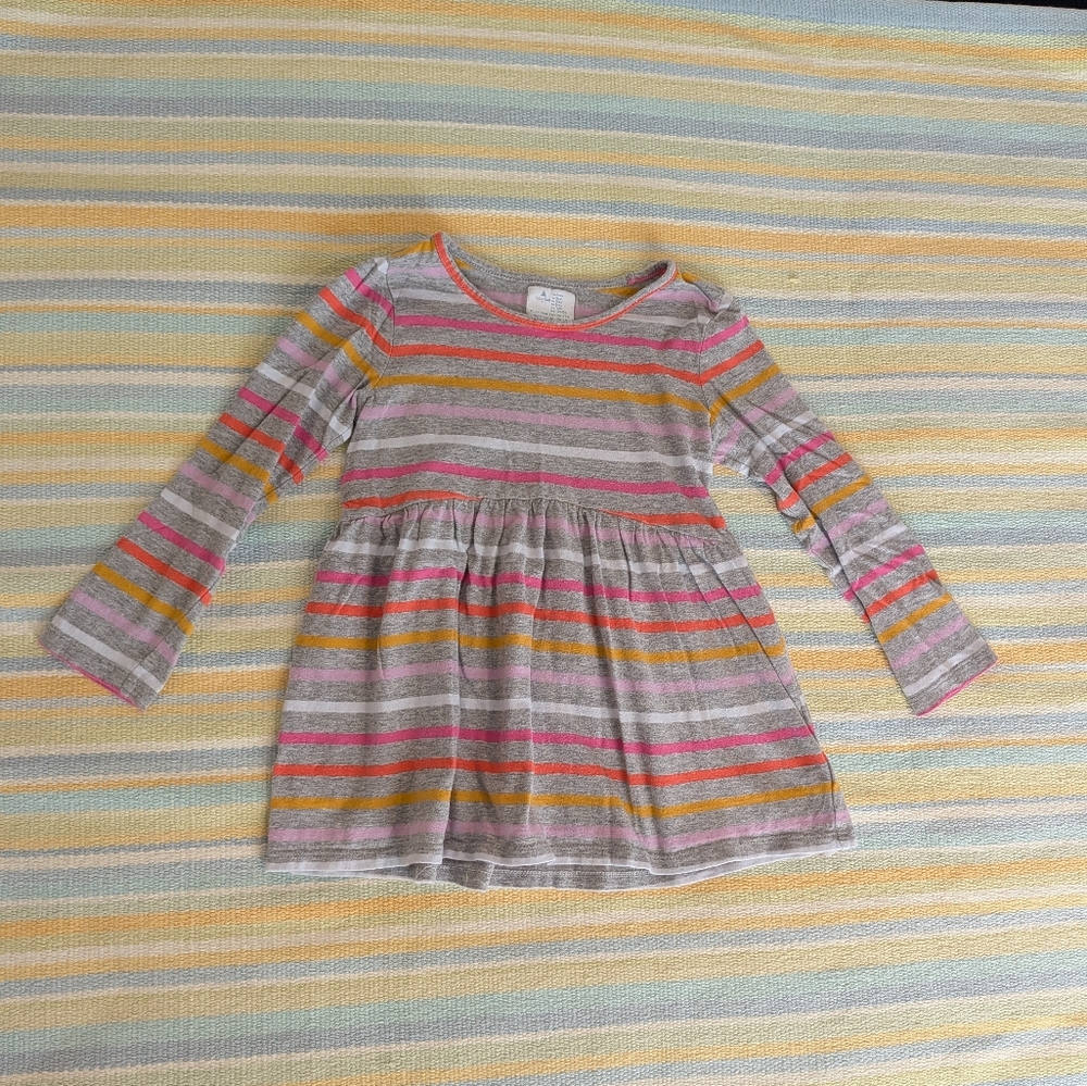 Baby Gap Striped Peplum Long Sleeve Top 5T